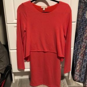 Gianni Bini Salmon cotton long sleeve dress
